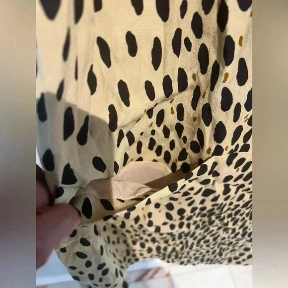 J. Crew Women's Leopard Print Shift Dress 8 Long Sleeve Front Pockets Lined - Picture 6 of 6